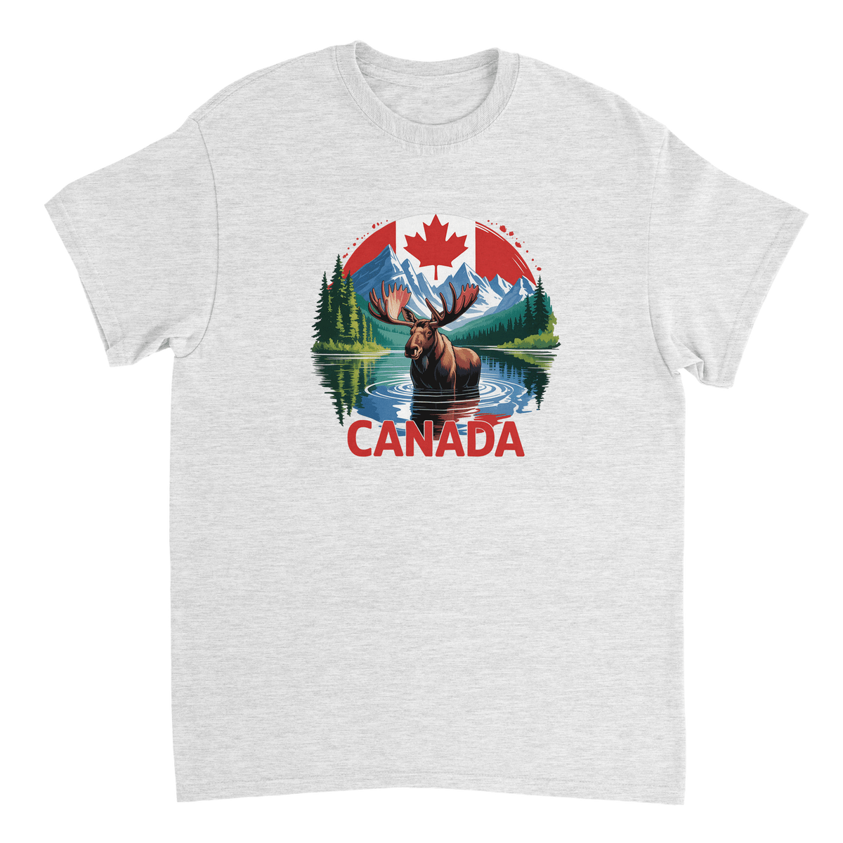 Majestic Canadian Moose T-Shirt – Heavyweight Cotton, Classic Fit, Durable Casual Wear - KPAP Canada