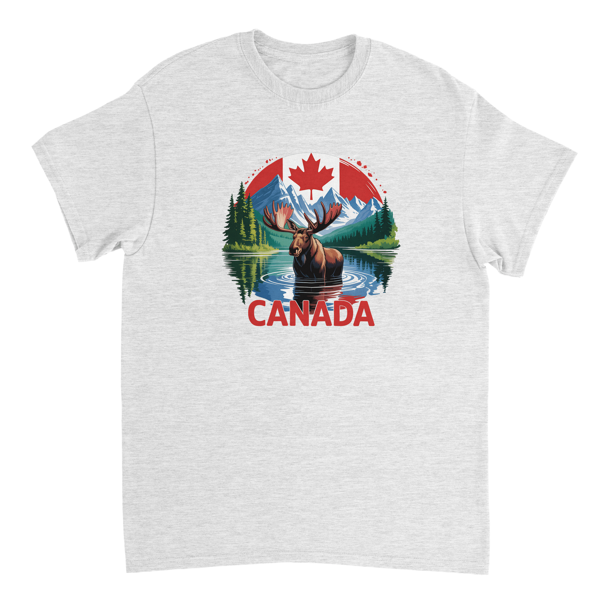 Majestic Canadian Moose T-Shirt – Heavyweight Cotton, Classic Fit, Durable Casual Wear - KPAP Canada
