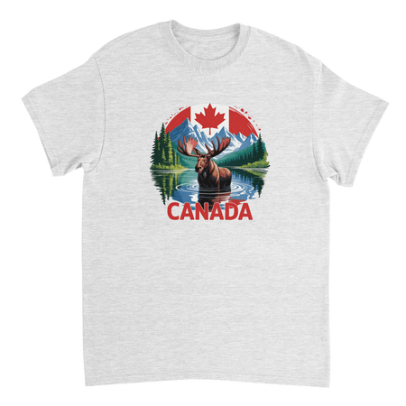 Majestic Canadian Moose T-Shirt – Heavyweight Cotton, Classic Fit, Durable Casual Wear - KPAP Canada