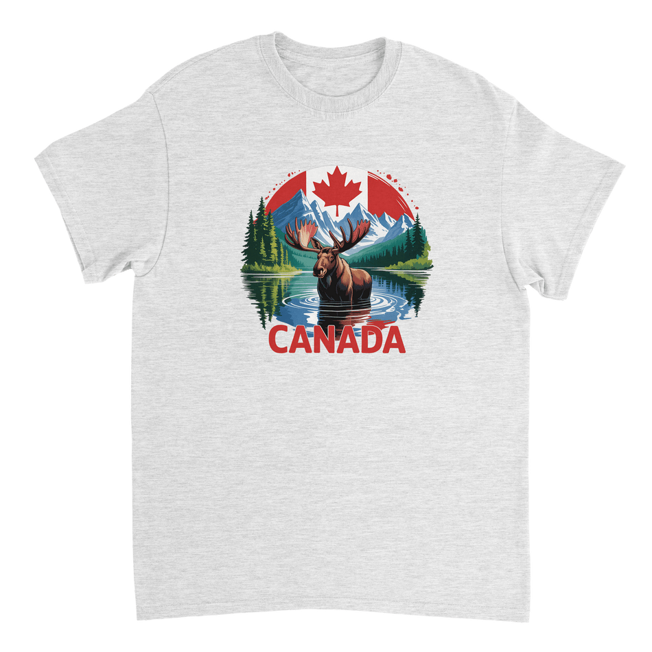 Majestic Canadian Moose T-Shirt – Heavyweight Cotton, Classic Fit, Durable Casual Wear - KPAP Canada