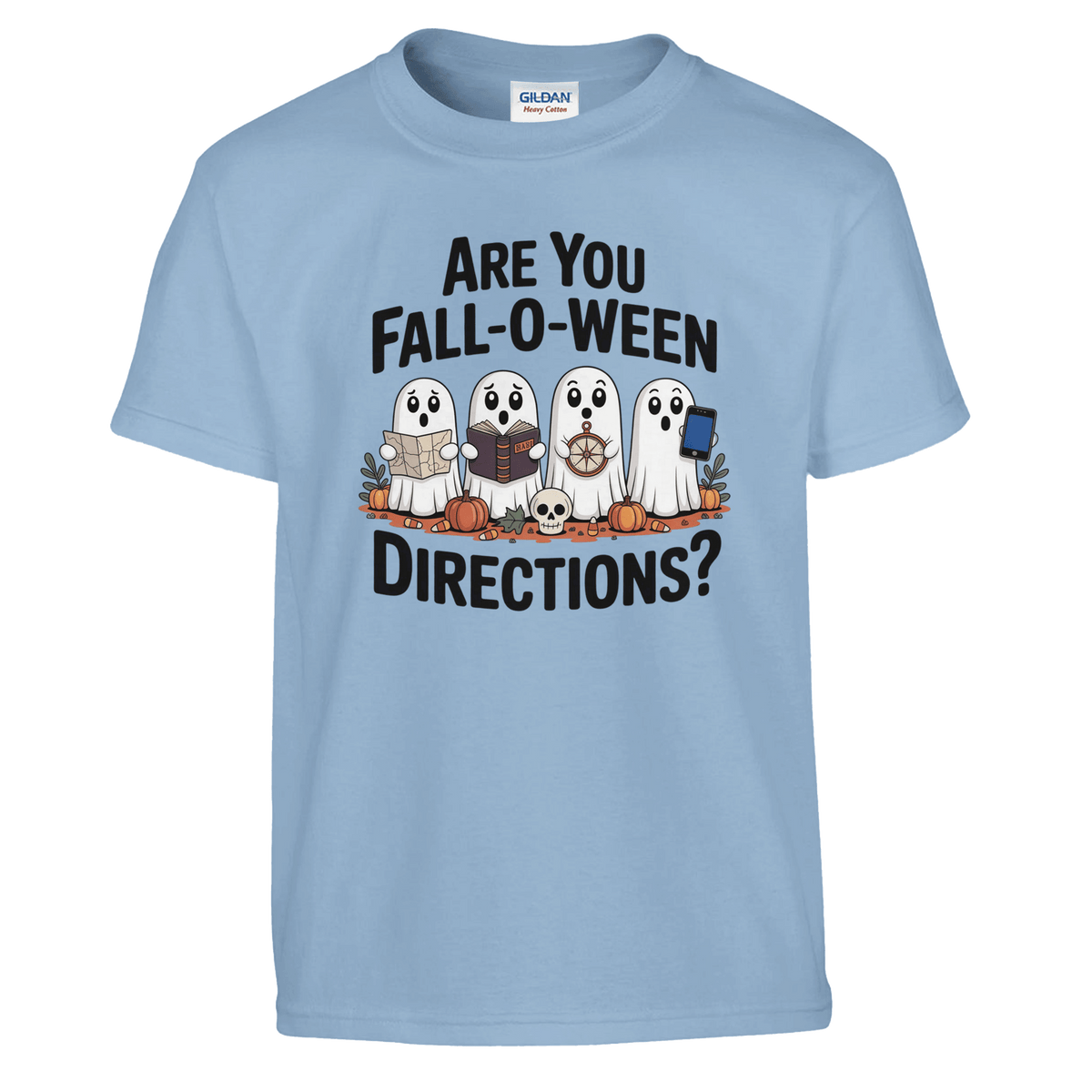 Kids Halloween T-Shirt – 'Are You Fall - O - Ween Directions?' Fun Design - KPAP Canada