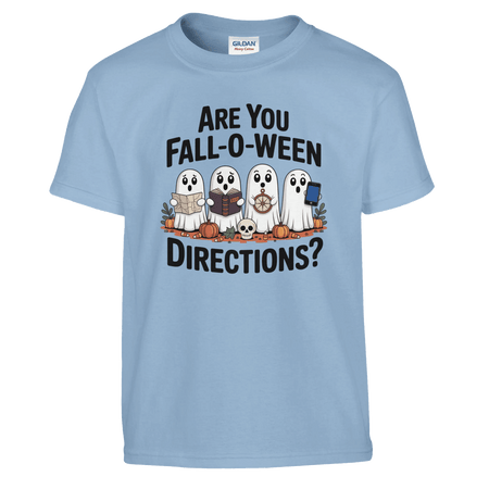 Kids Halloween T-Shirt – 'Are You Fall - O - Ween Directions?' Fun Design - KPAP Canada
