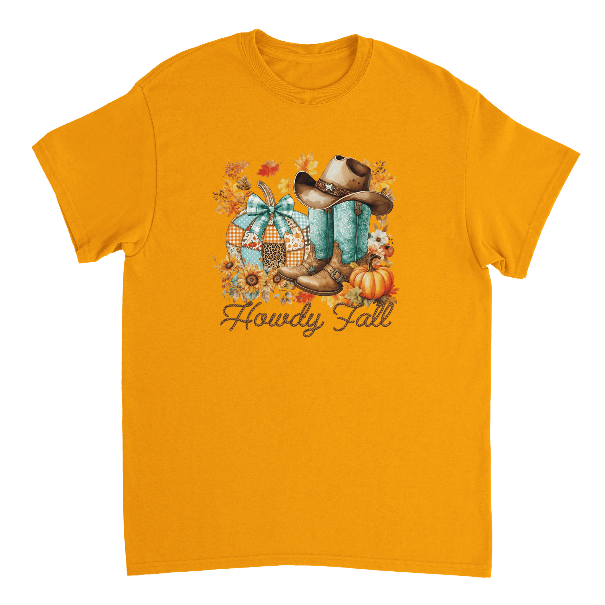 Howdy Fall Western T-Shirt – Rustic Autumn Cowboy Style, Heavyweight Cotton Tee for Dad - KPAP Canada