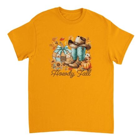 Howdy Fall Western T-Shirt – Rustic Autumn Cowboy Style, Heavyweight Cotton Tee for Dad - KPAP Canada