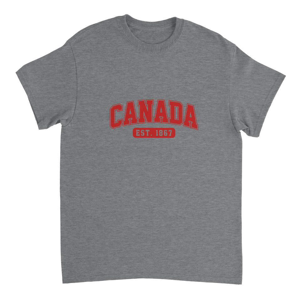 Canada Est. 1867 T-Shirt – Classic Fit, Heavyweight Cotton, Heritage Casual Wear - KPAP Canada