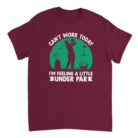 Feeling Under Par Golf T-Shirt – Humorous Dad Golfing Tee, Heavyweight Cotton, Classic Fit, Durable Casual Wear - KPAP Canada
