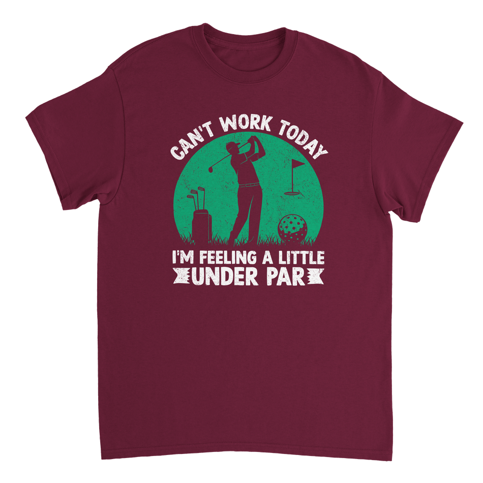 Feeling Under Par Golf T-Shirt – Humorous Dad Golfing Tee, Heavyweight Cotton, Classic Fit, Durable Casual Wear - KPAP Canada