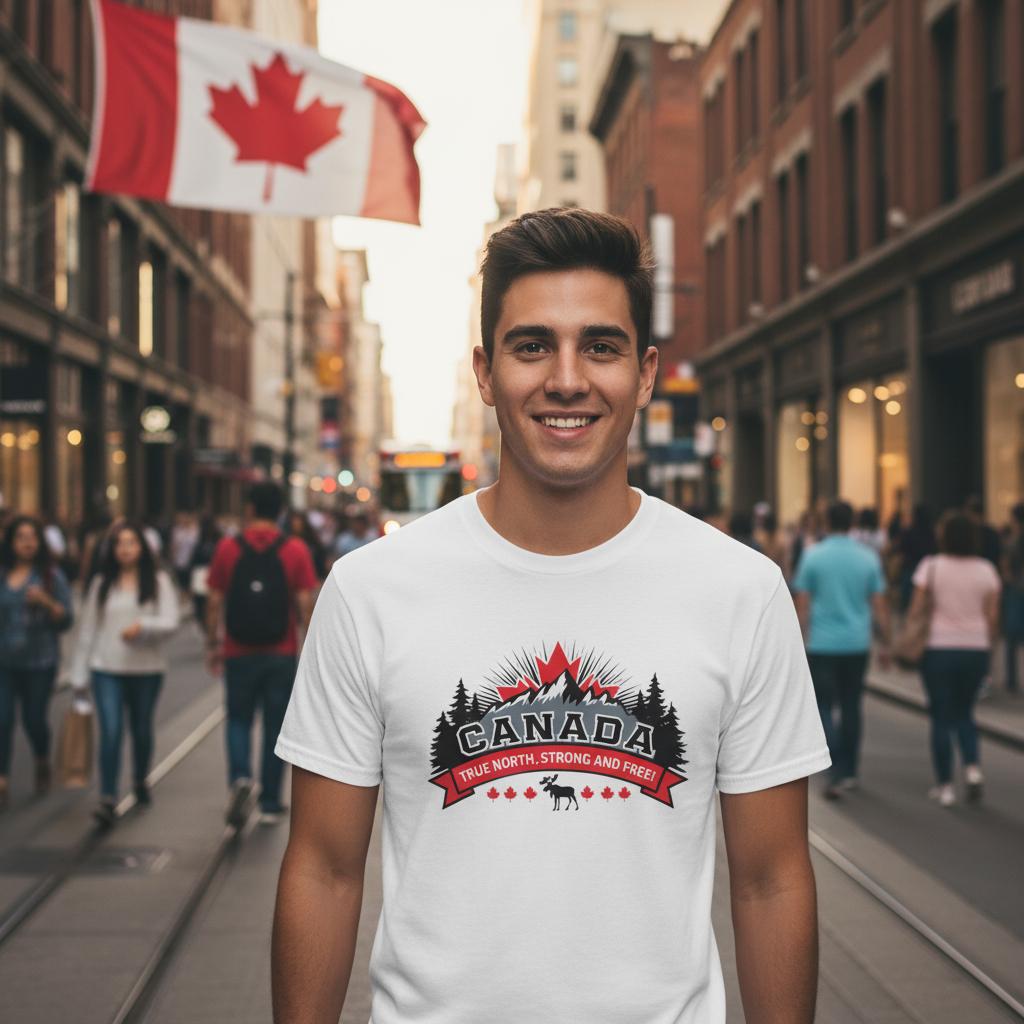 Canada True North Strong & Free T-Shirt – Premium Cotton, Iconic Design, Perfect Patriotic Wear - KPAP Canada