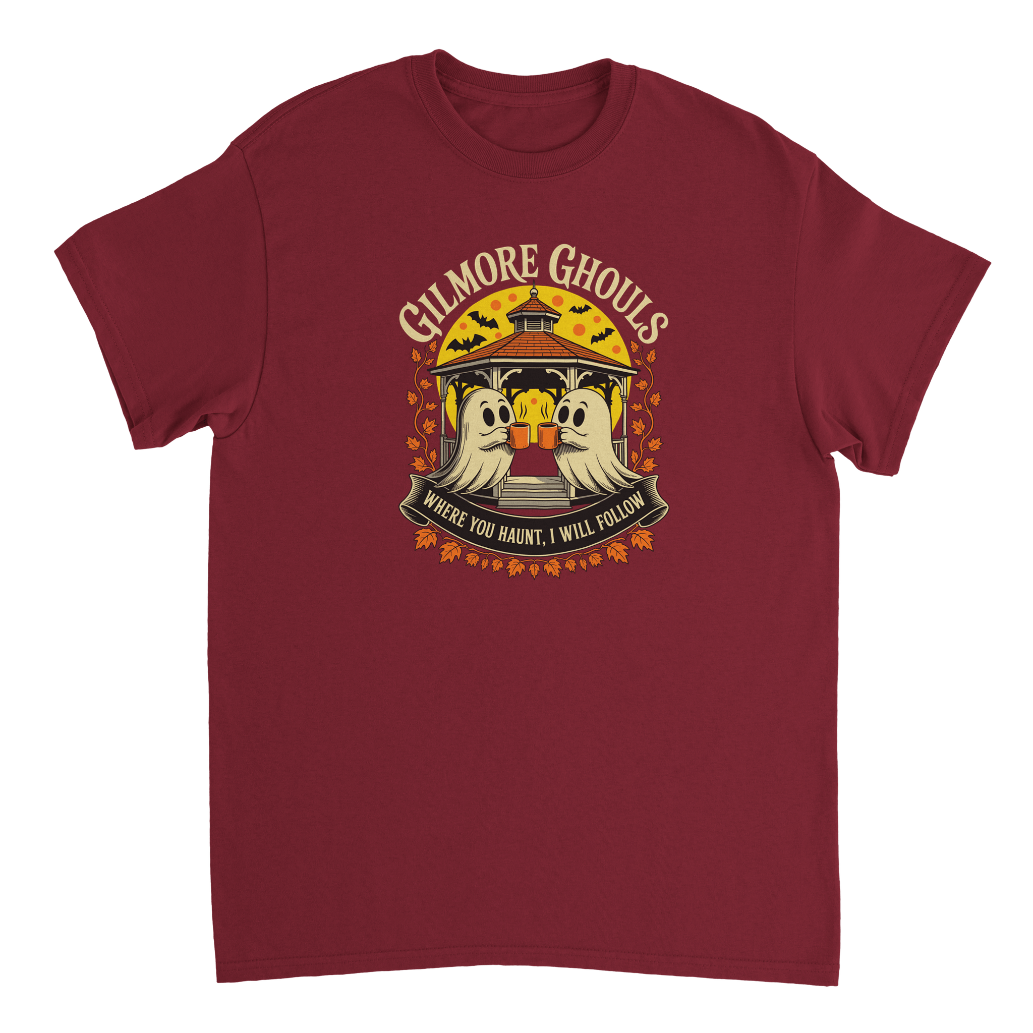 Gilmore Ghouls 'Where You Haunt, I Will Follow' T-Shirt – Spooky Cozy Comfort, Heavyweight Cotton - KPAP Canada