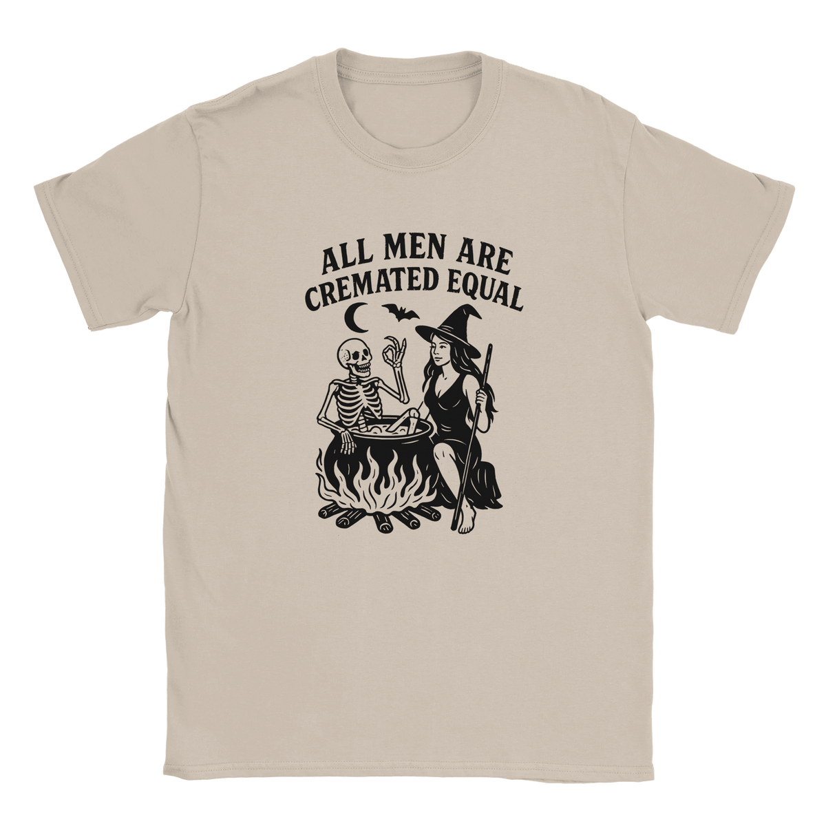 Unisex Halloween T-Shirt - All Men Are Cremated Equal Graphic Tee - KPAP Canada