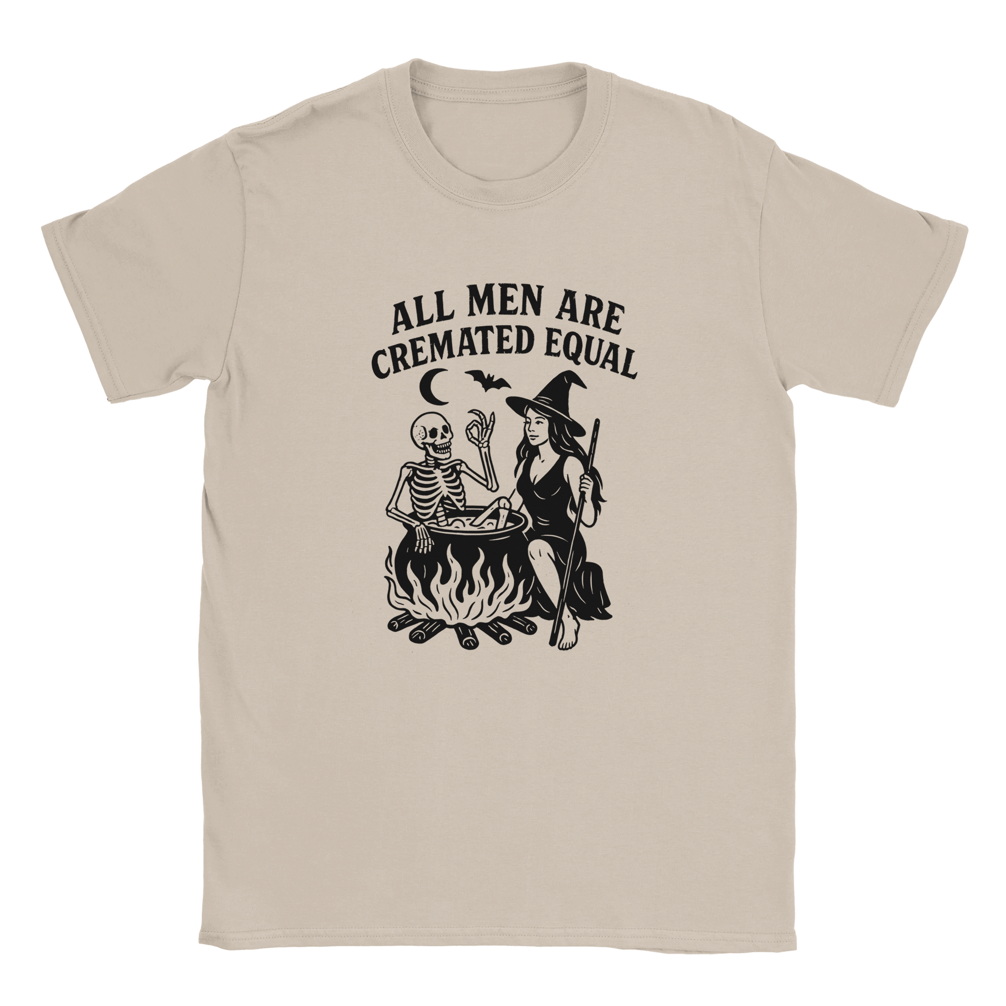 Unisex Halloween T-Shirt - All Men Are Cremated Equal Graphic Tee - KPAP Canada