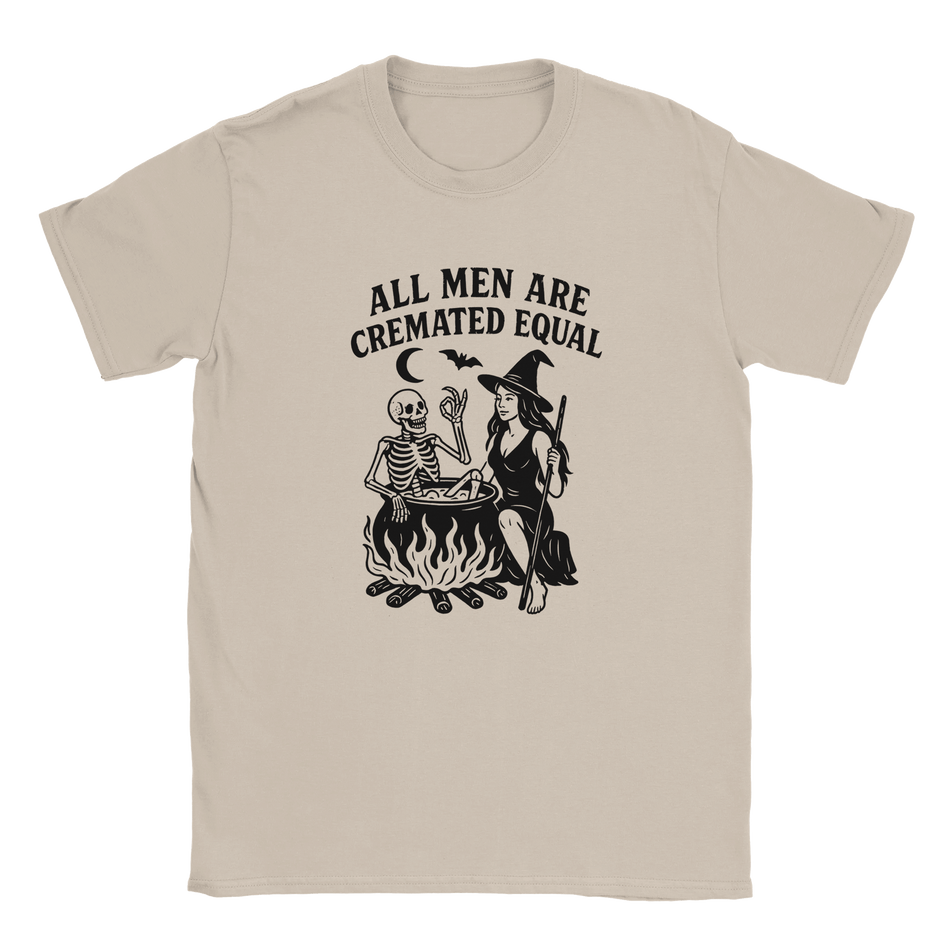 Unisex Halloween T-Shirt - All Men Are Cremated Equal Graphic Tee - KPAP Canada