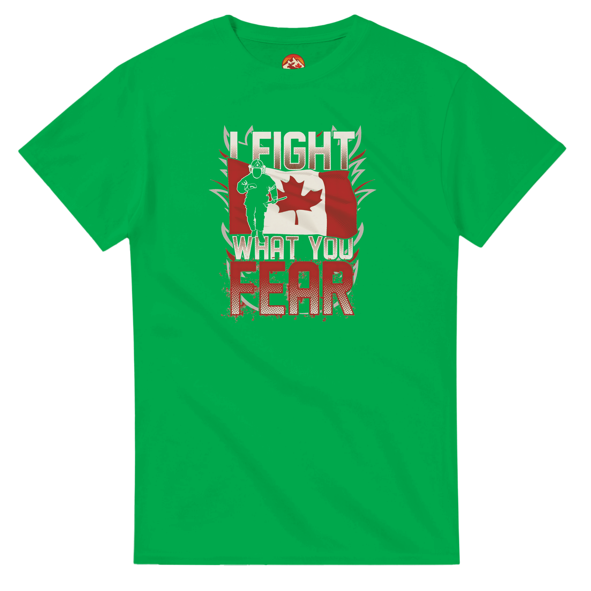 Canadian Firefighter Unisex Heavy Cotton T-Shirt - 'I Fight What You Fear' Classic Tee - KPAP Canada
