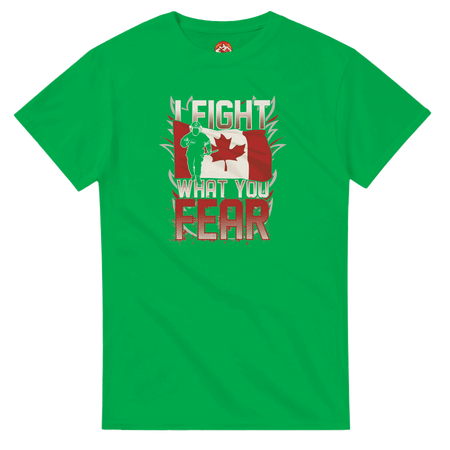 Canadian Firefighter Unisex Heavy Cotton T-Shirt - 'I Fight What You Fear' Classic Tee - KPAP Canada