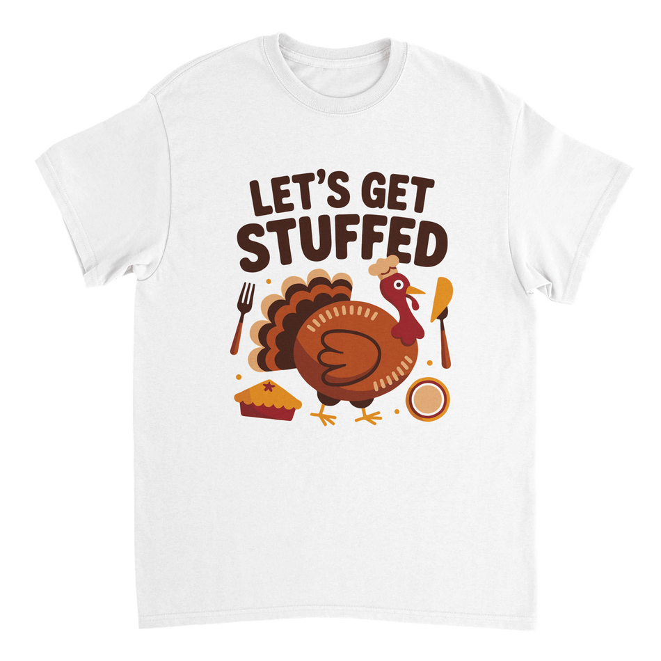 Let’s Get Stuffed Thanksgiving T-Shirt – Classic Cotton Tee for Fall Celebrations - KPAP Canada