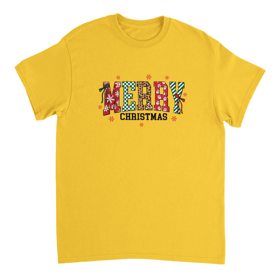 Merry Christmas Heavyweight Cotton T-Shirt – Classic Fit Holiday Apparel - KPAP Canada