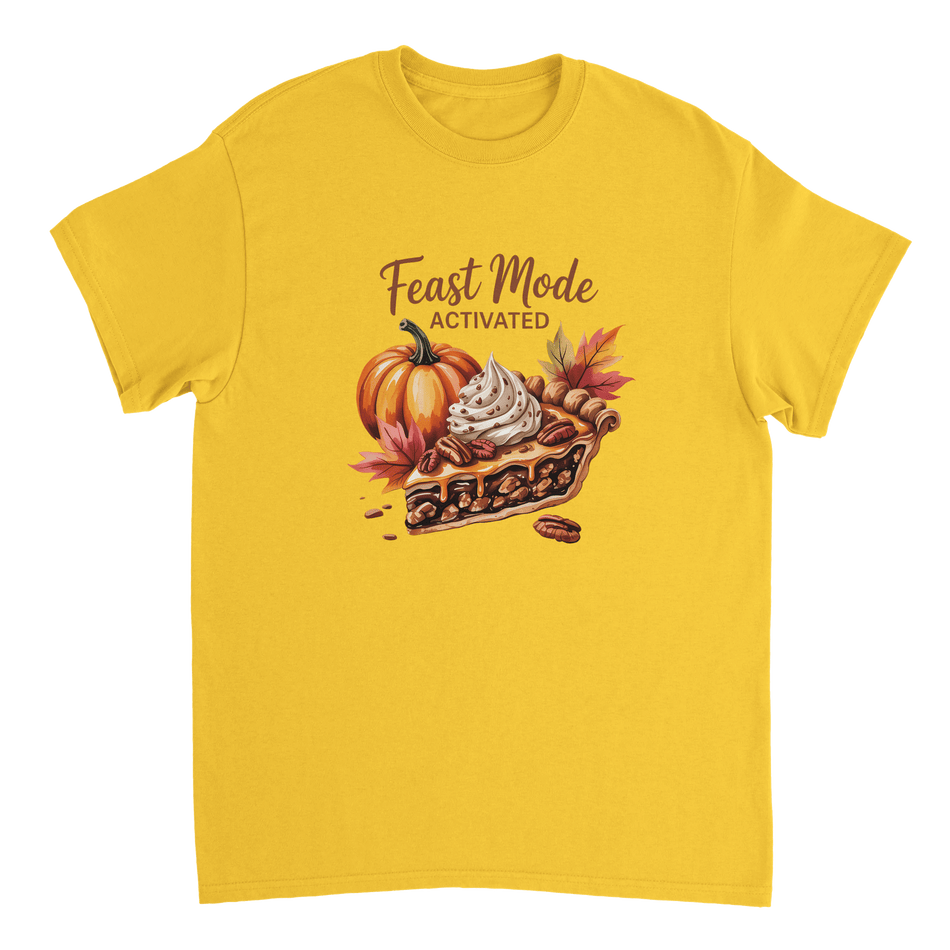 Feast Mode Activated T-Shirt – Autumn Vibes, Heavyweight Cotton, Classic Fit, Durable Casual Wear - KPAP Canada