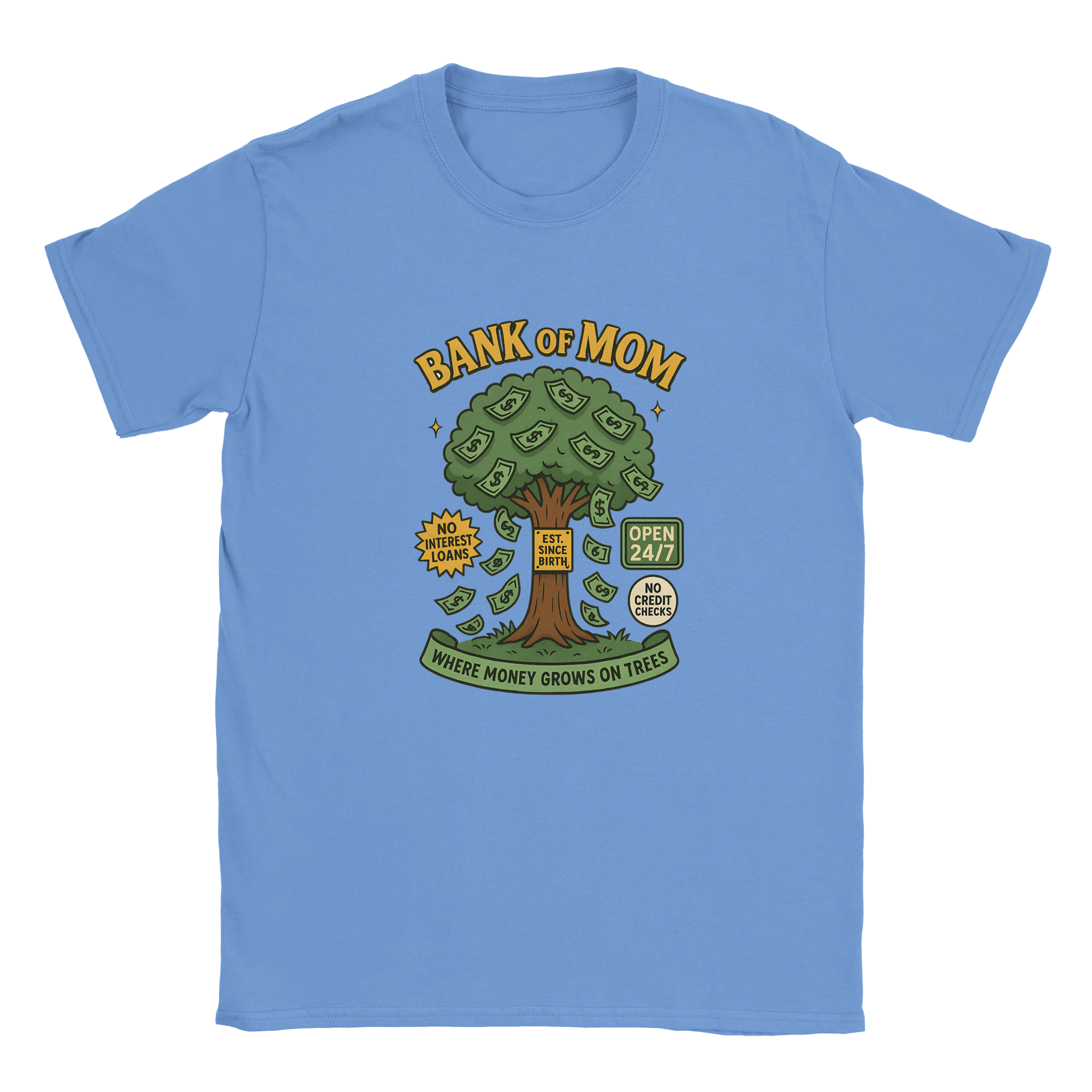 Funny Bank of Mom T-Shirt for Mothers – Soft Cotton Graphic Tee - KPAP Canada