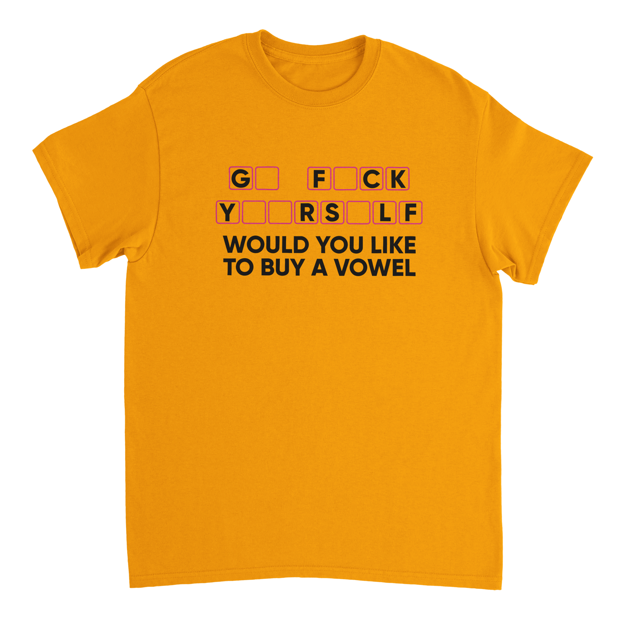 Humorous T-Shirt - 'Would You Like to Buy a Vowel?' Attitude Apparel - KPAP Canada