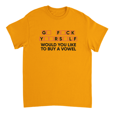 Humorous T-Shirt - 'Would You Like to Buy a Vowel?' Attitude Apparel - KPAP Canada