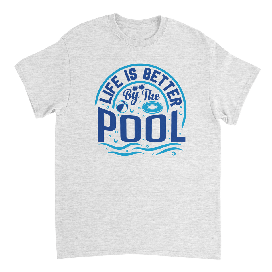 Life is Better by the Pool T-Shirt – Summer Vibes, Heavyweight Cotton, Classic Fit, Durable Casual Wear - KPAP Canada