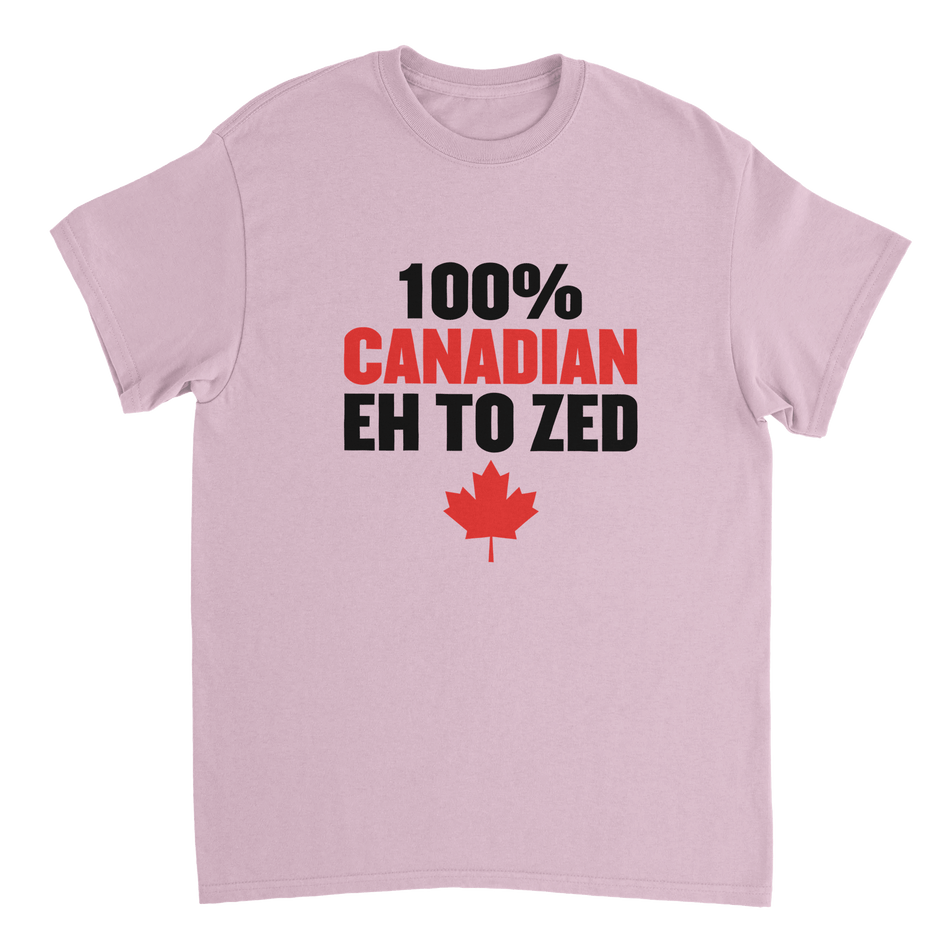 100% Canadian Eh to Zed T-Shirt – Premium Cotton, Classic Fit, National Pride Wear - KPAP Canada