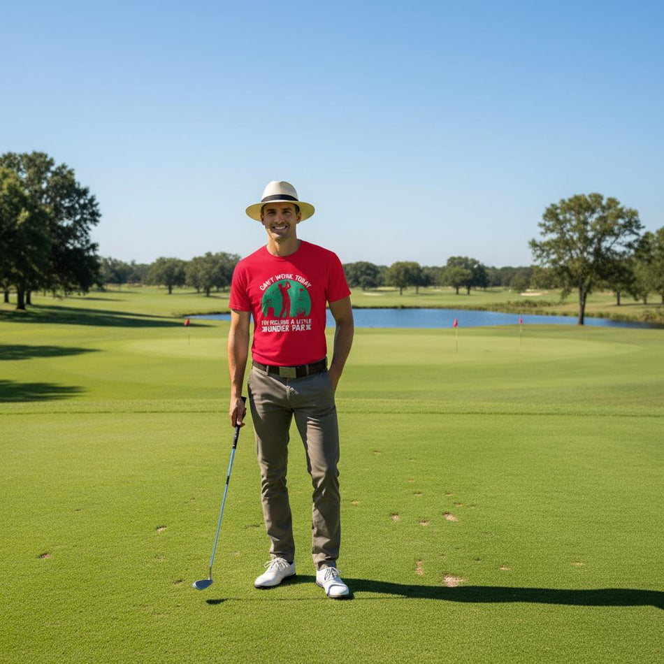 Feeling Under Par Golf T-Shirt – Humorous Dad Golfing Tee, Heavyweight Cotton, Classic Fit, Durable Casual Wear - KPAP Canada