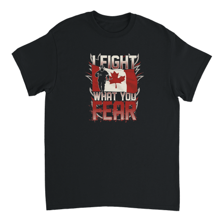 Canadian Firefighter 'I Fight What You Fear' T-Shirt – Premium Cotton, Bold Design, Everyday Hero Wear - KPAP Canada