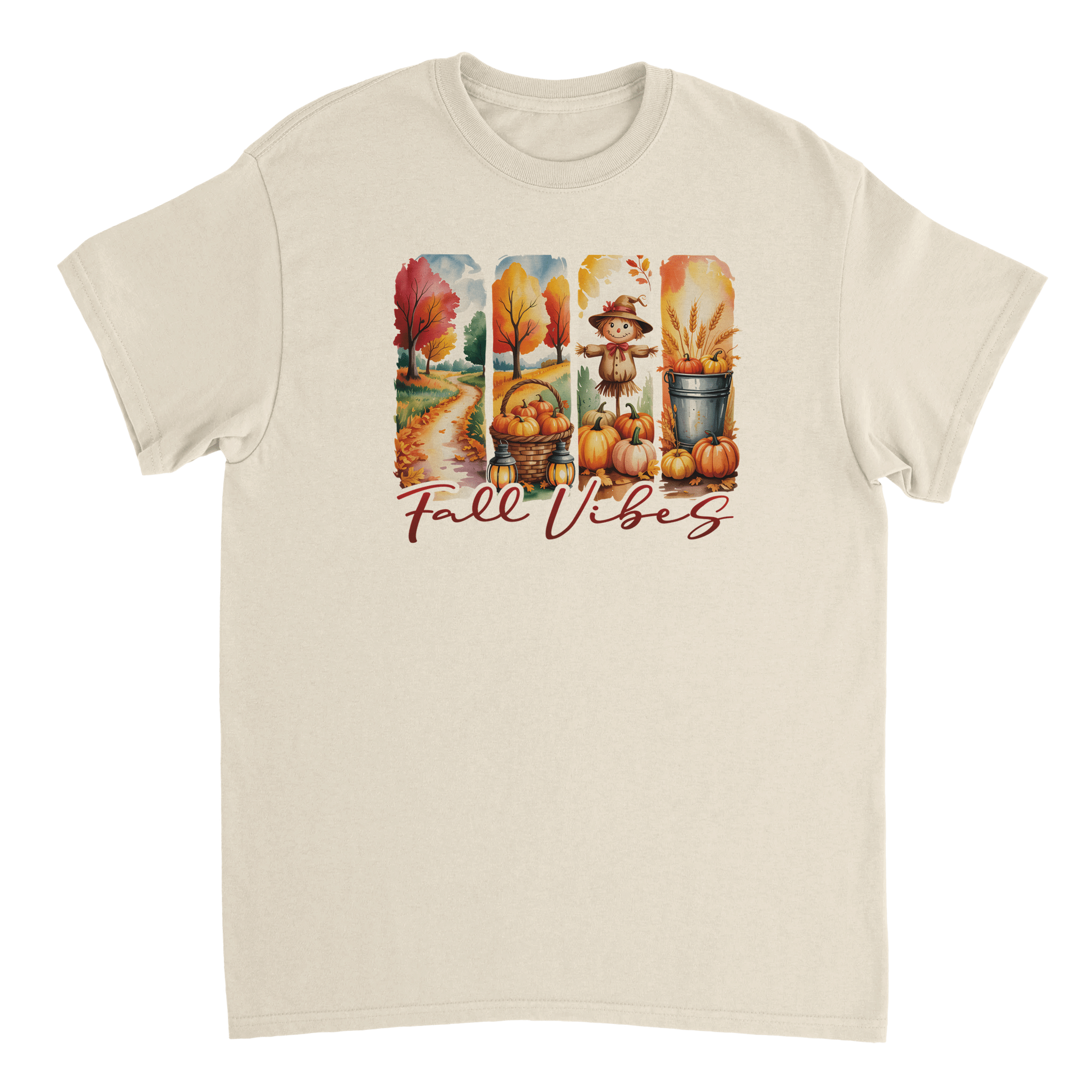 Autumn Harvest "Fall Vibes" T-Shirt – Heavyweight Cotton, Classic Fit, Durable Casual Wear - KPAP Canada