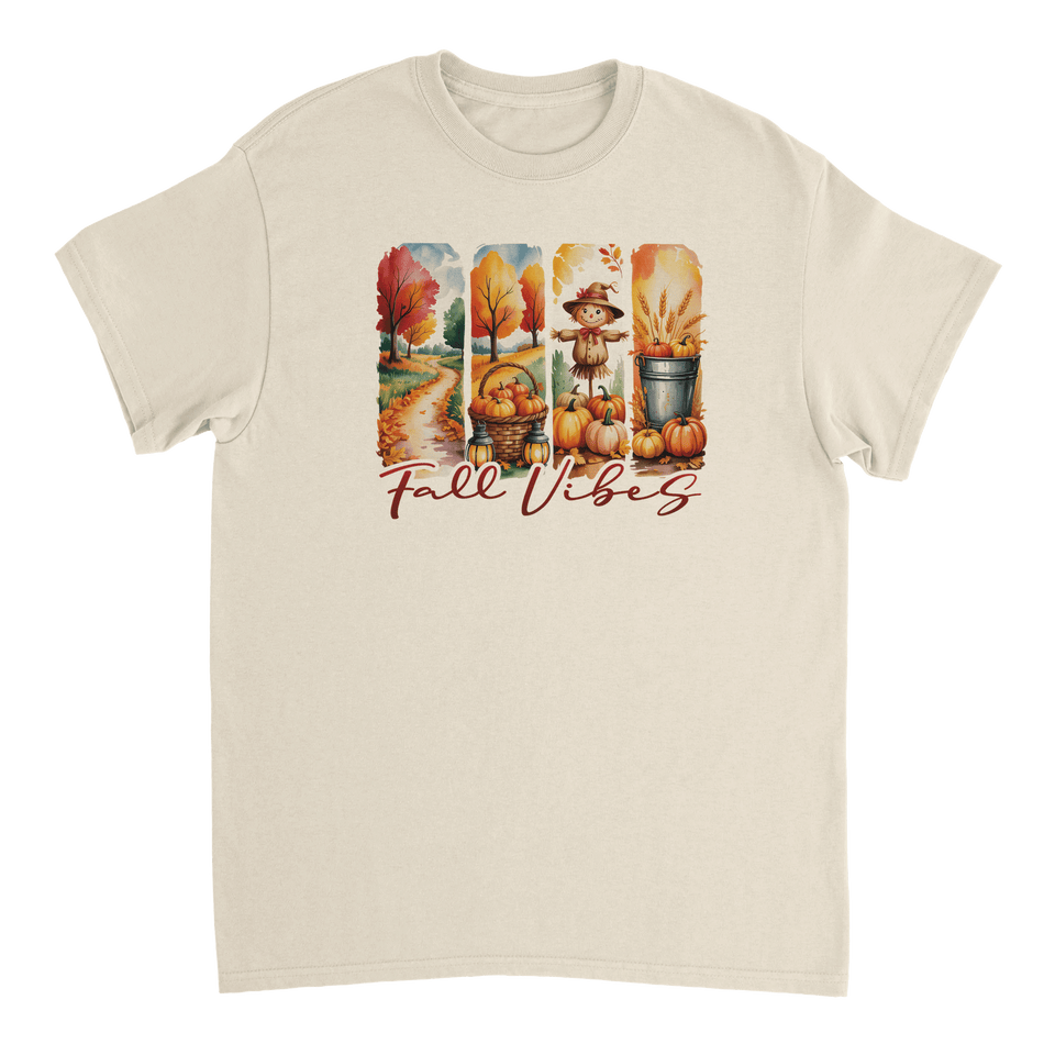 Autumn Harvest "Fall Vibes" T-Shirt – Heavyweight Cotton, Classic Fit, Durable Casual Wear - KPAP Canada