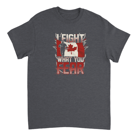 Canadian Firefighter 'I Fight What You Fear' T-Shirt – Premium Cotton, Bold Design, Everyday Hero Wear - KPAP Canada