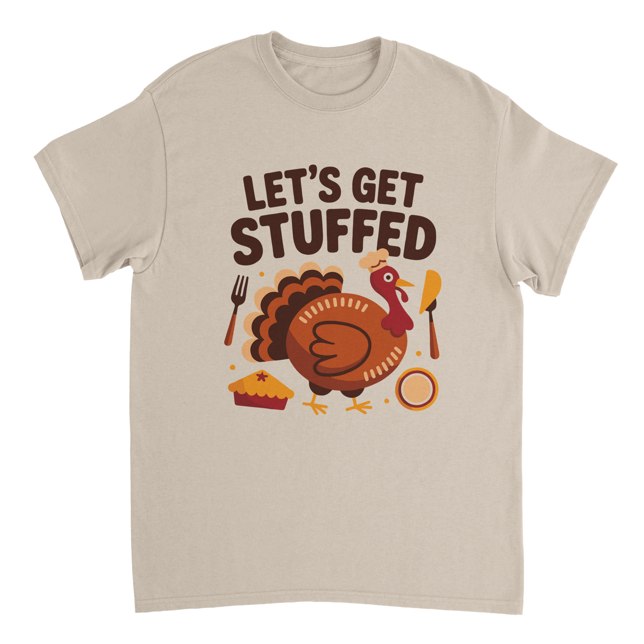 Let’s Get Stuffed Thanksgiving T-Shirt – Classic Cotton Tee for Fall Celebrations - KPAP Canada