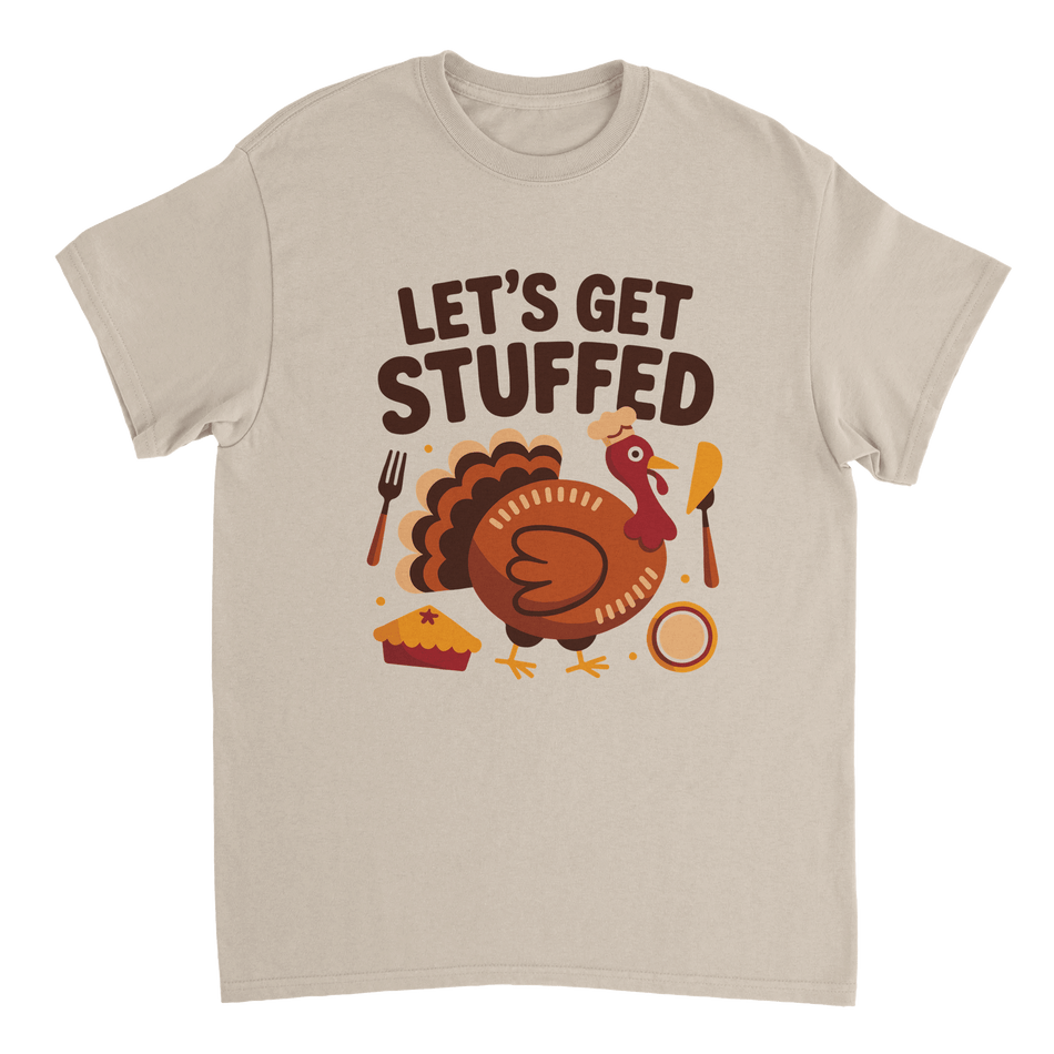 Let’s Get Stuffed Thanksgiving T-Shirt – Classic Cotton Tee for Fall Celebrations - KPAP Canada