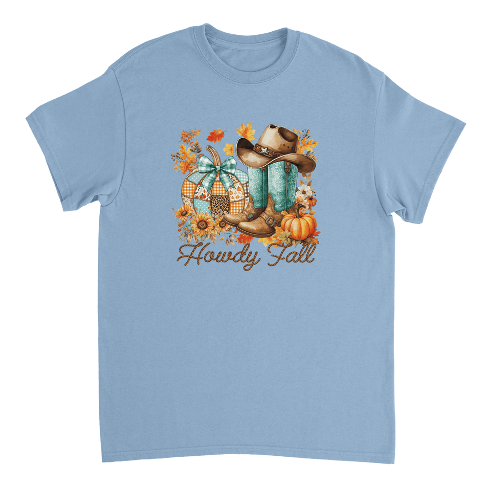 Howdy Fall Western T-Shirt – Rustic Autumn Cowboy Style, Heavyweight Cotton Tee for Dad - KPAP Canada
