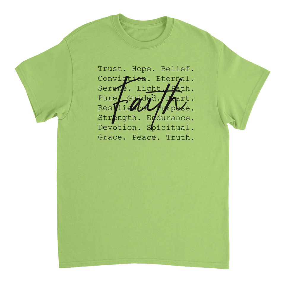 Faith Inspired Heavyweight Cotton T-Shirt – Classic Fit & Comfortable - KPAP Canada