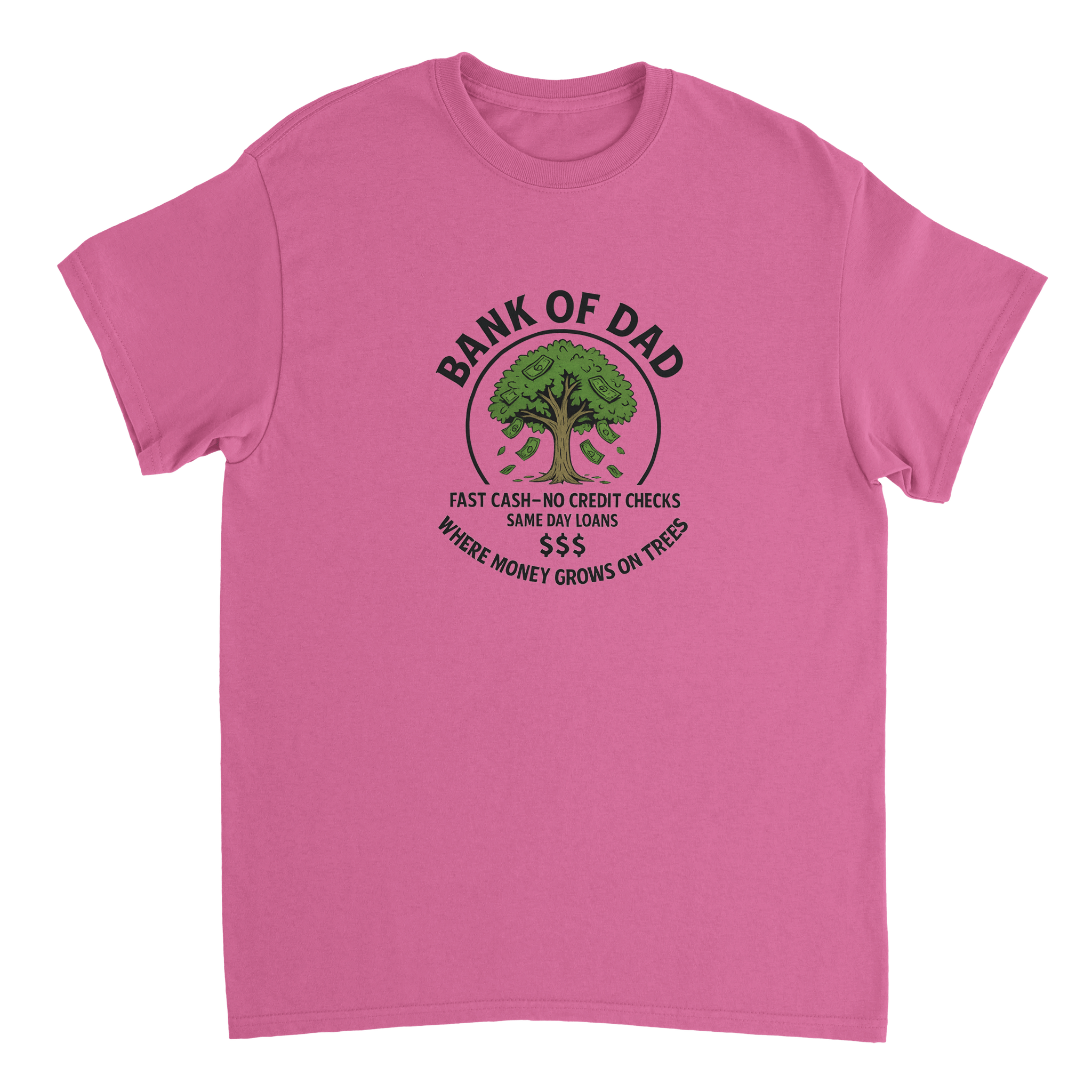 Bank of Dad T-Shirt – Humorous Money Tree Design, Heavyweight Cotton, Classic Fit for Everyday Fun - KPAP Canada