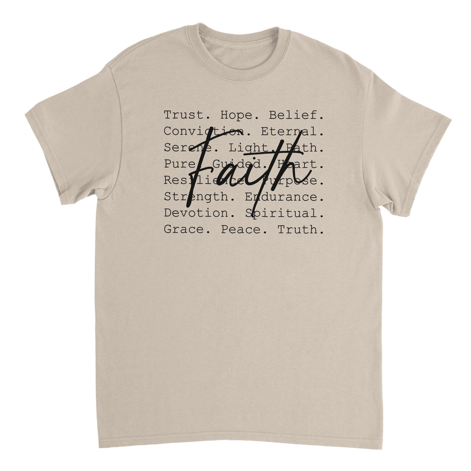 Faith Inspired Heavyweight Cotton T-Shirt – Classic Fit & Comfortable - KPAP Canada