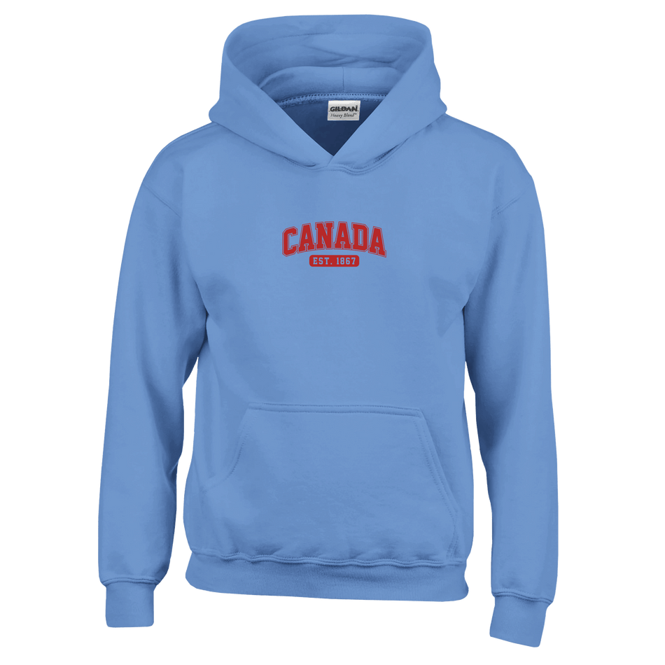 Canada Est. 1867 Kids Pullover Hoodie – Comfortable Heavy Blend Design - KPAP Canada