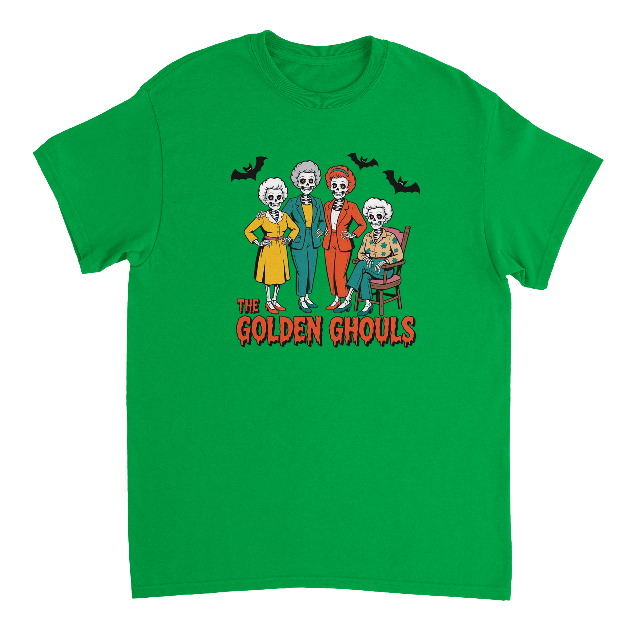 The Golden Ghouls T-Shirt – Spooky & Stylish Skeletons, Heavyweight Cotton, Classic Fit - KPAP Canada