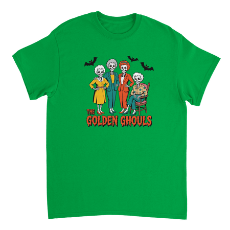The Golden Ghouls T-Shirt – Spooky & Stylish Skeletons, Heavyweight Cotton, Classic Fit - KPAP Canada