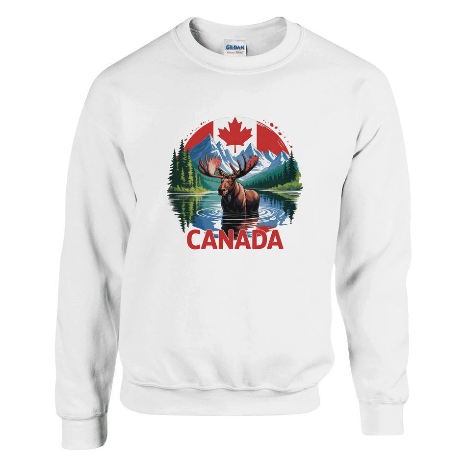 Canada Moose & Mountains Heavy Blend Sweatshirt – Classic Comfort - KPAP Canada