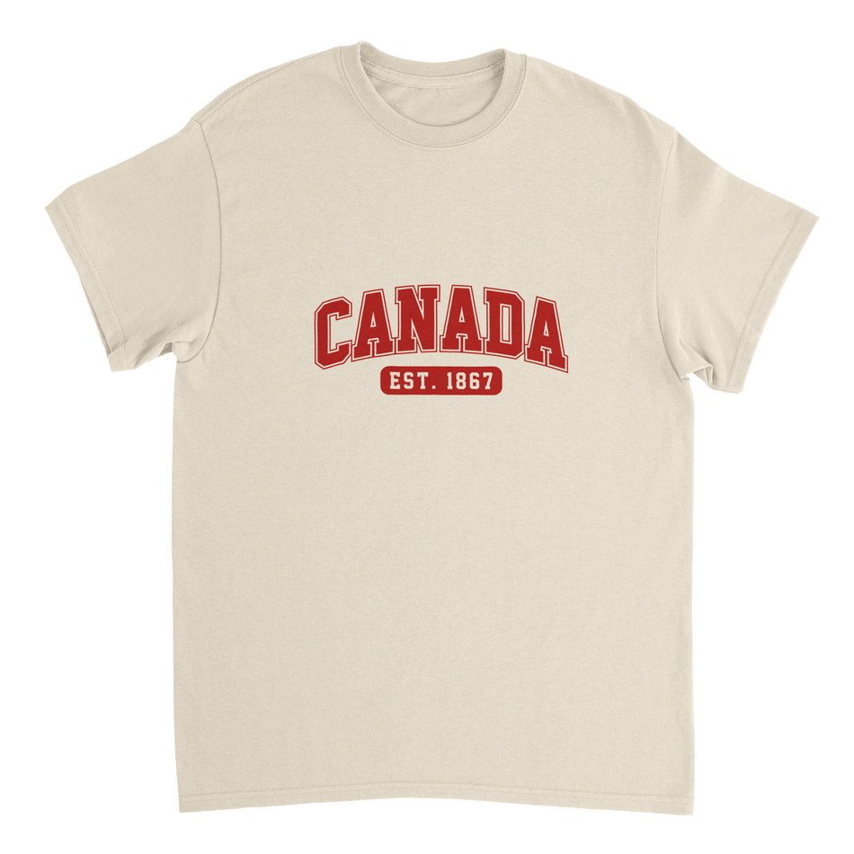 Canada Est. 1867 T-Shirt – Classic Fit, Heavyweight Cotton, Heritage Casual Wear - KPAP Canada
