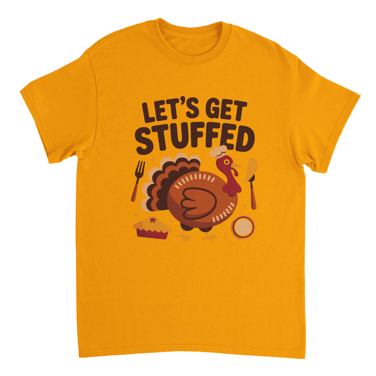 Let’s Get Stuffed Thanksgiving T-Shirt – Classic Cotton Tee for Fall Celebrations - KPAP Canada
