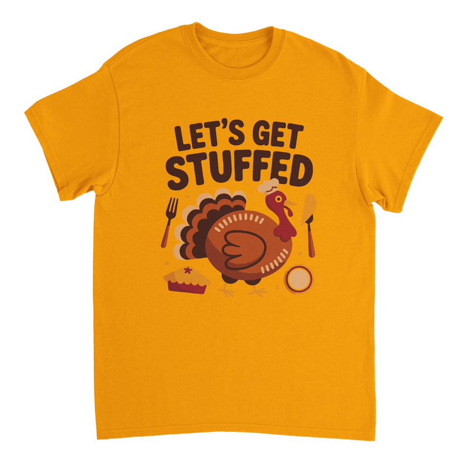 Let’s Get Stuffed Thanksgiving T-Shirt – Classic Cotton Tee for Fall Celebrations - KPAP Canada