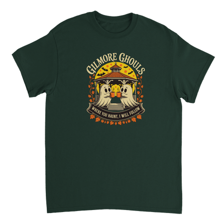 Gilmore Ghouls 'Where You Haunt, I Will Follow' T-Shirt – Spooky Cozy Comfort, Heavyweight Cotton - KPAP Canada