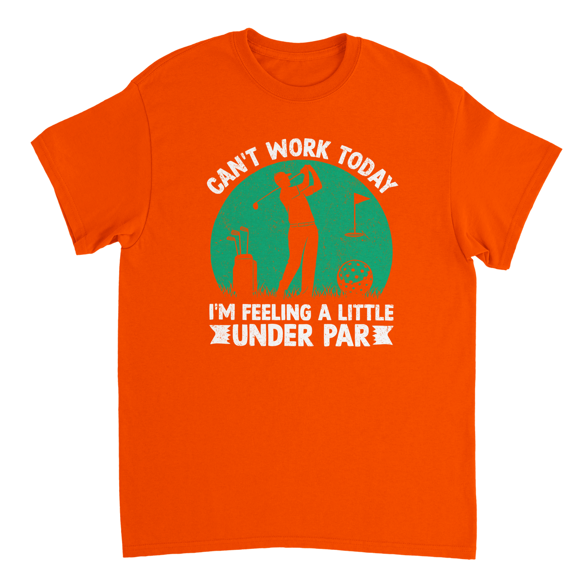 Feeling Under Par Golf T-Shirt – Humorous Dad Golfing Tee, Heavyweight Cotton, Classic Fit, Durable Casual Wear - KPAP Canada