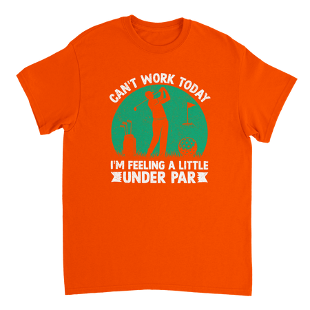 Feeling Under Par Golf T-Shirt – Humorous Dad Golfing Tee, Heavyweight Cotton, Classic Fit, Durable Casual Wear - KPAP Canada
