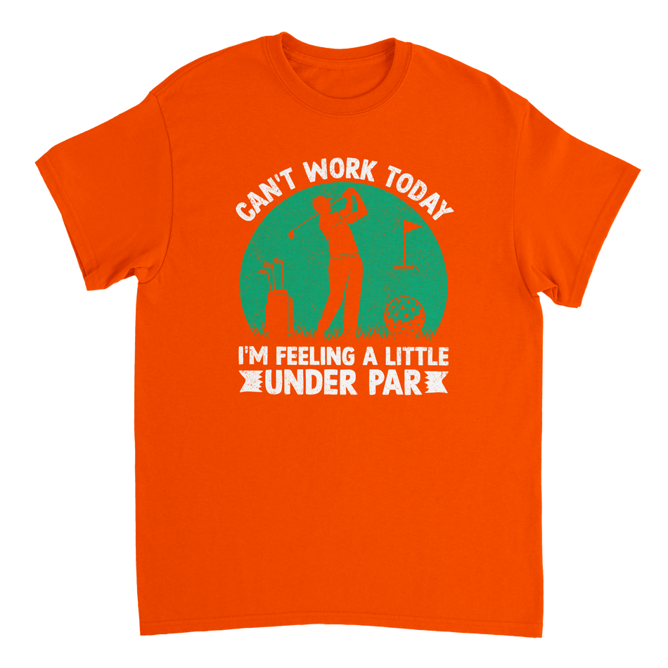 Feeling Under Par Golf T-Shirt – Humorous Dad Golfing Tee, Heavyweight Cotton, Classic Fit, Durable Casual Wear - KPAP Canada