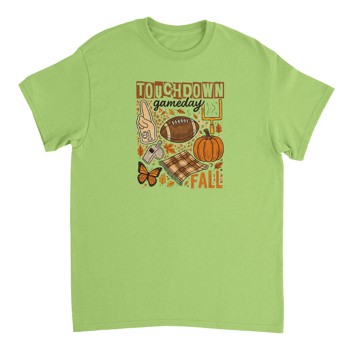 Touchdown Gameday Fall T-Shirt – Premium Cotton, Cozy Autumn Vibes, Celebrate Football Season in Style - KPAP Canada