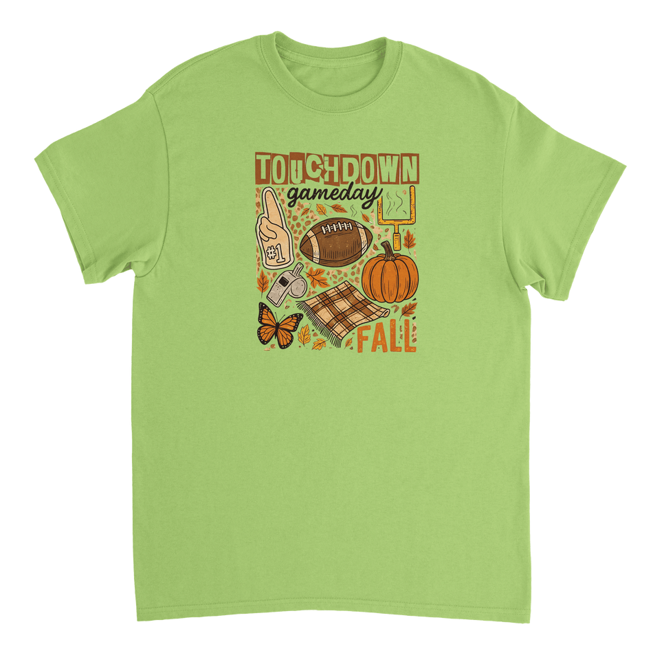 Touchdown Gameday Fall T-Shirt – Premium Cotton, Cozy Autumn Vibes, Celebrate Football Season in Style - KPAP Canada